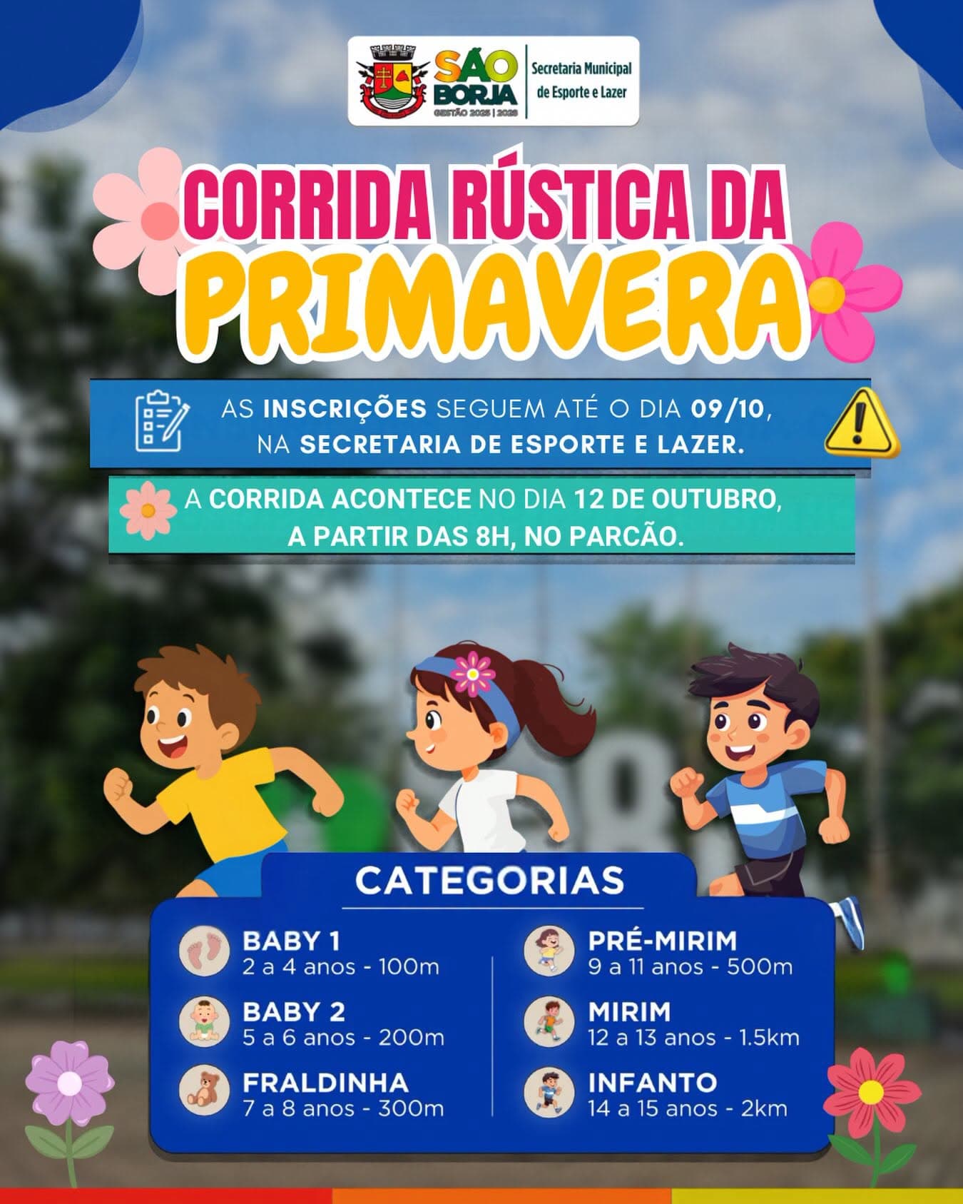 corrida de primavera infantil